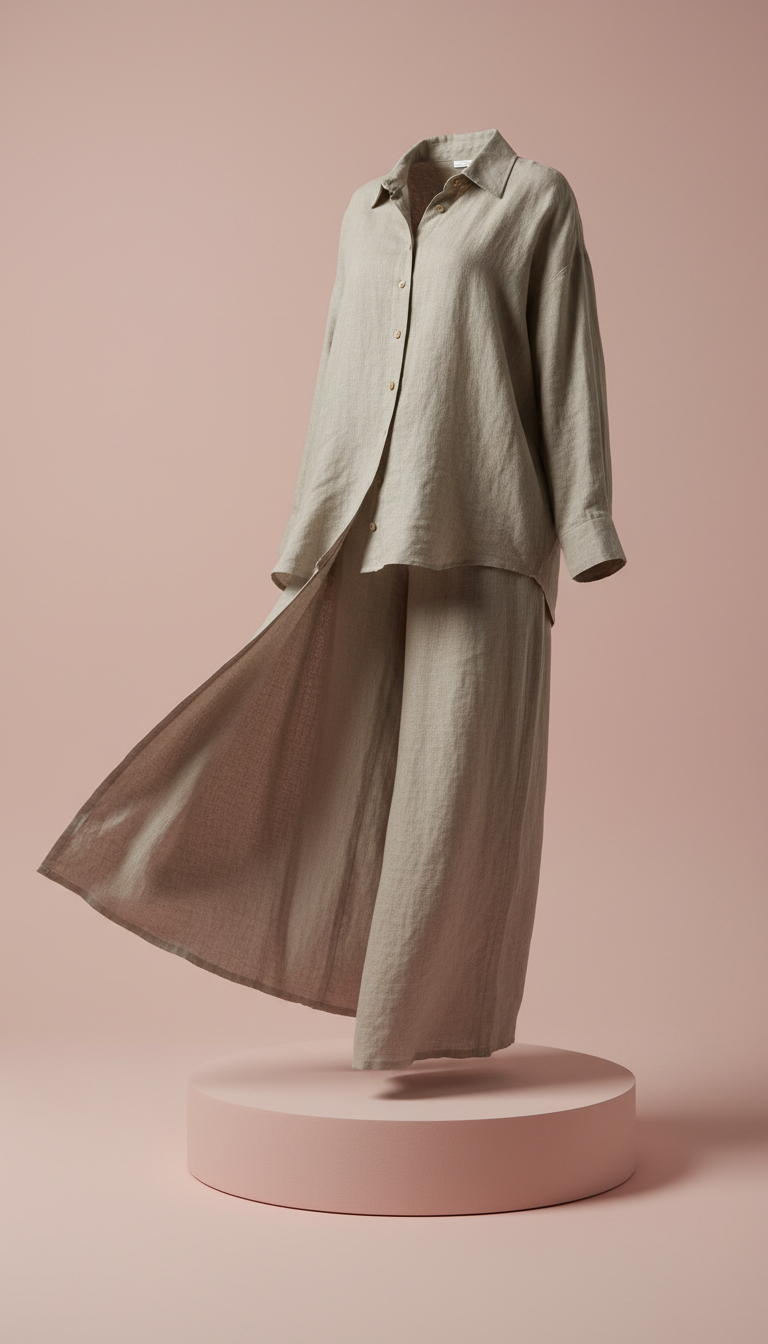 Close detail of tailored garment construction